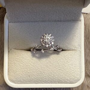 Sterling Silver Moissanite Ring Size 7